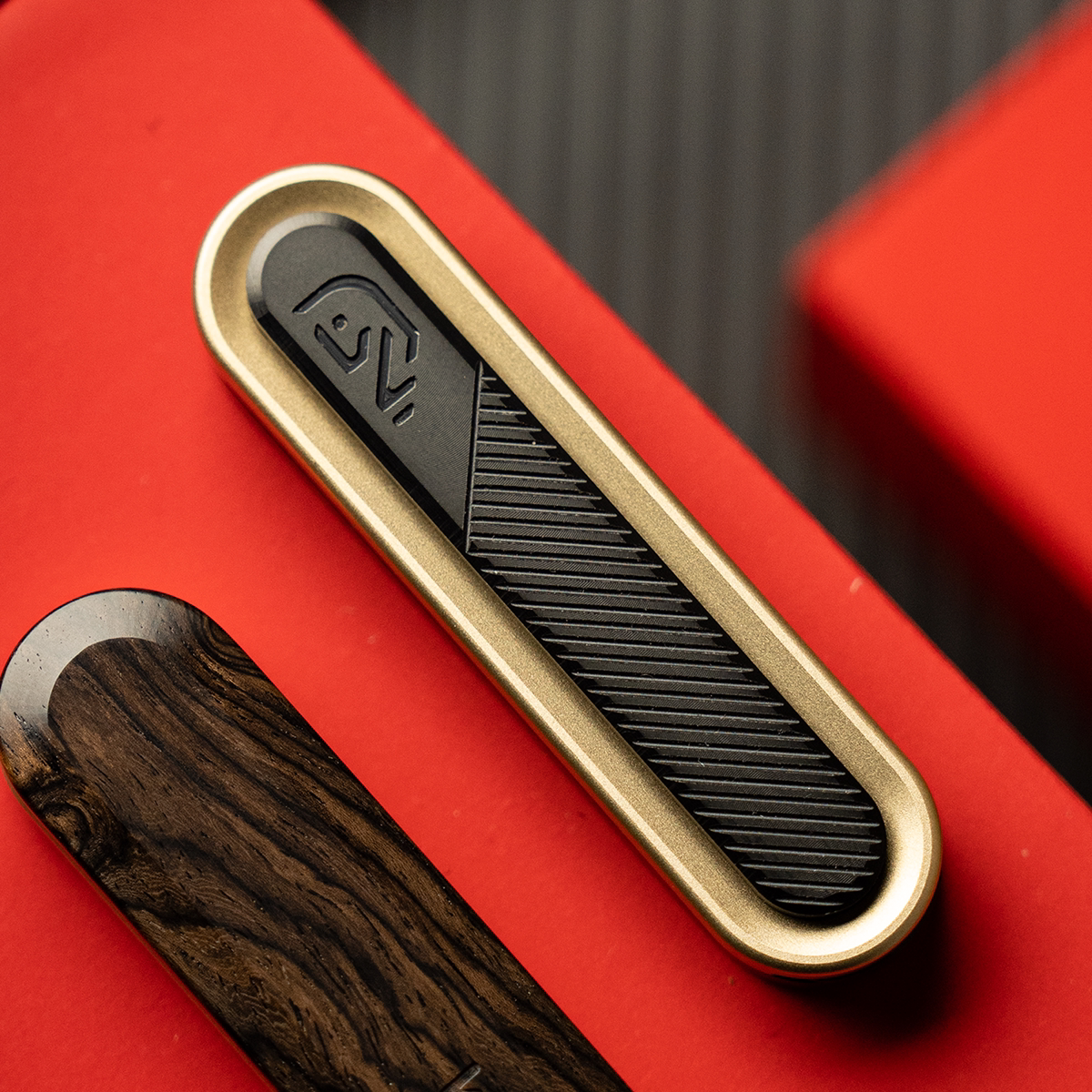 GD EDC Seasoning Stick Fidget Slider — Brass or Zirconium Alloy — product overview