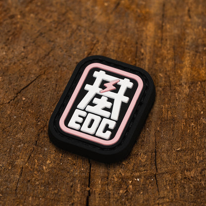 01EDC Magnetic Morale Patch with Hook Backing and a Raised Emblem — Base Emblem — Pink