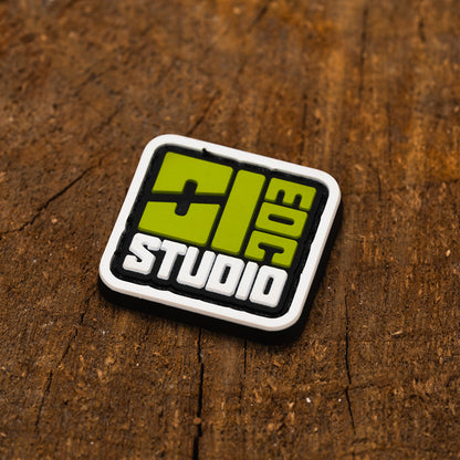 01EDC Magnetic Morale Patch with Hook Backing and a Raised Emblem — 01 Studio Emblem — Green