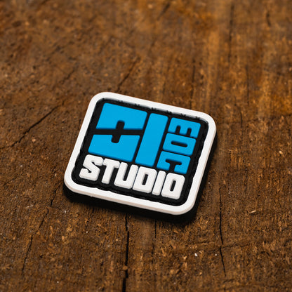 01EDC Magnetic Morale Patch with Hook Backing and a Raised Emblem — 01 Studio Emblem — Blue