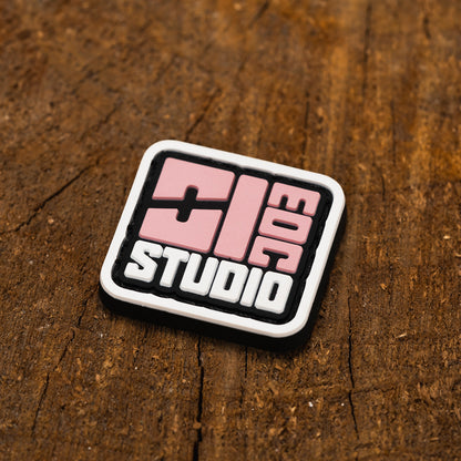 01EDC Magnetic Morale Patch with Hook Backing and a Raised Emblem — 01 Studio Emblem — Pink