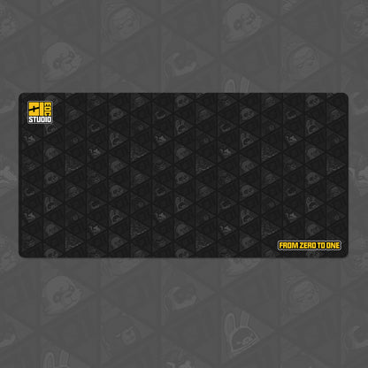 01EDC Large Mouse Mat with a Microfiber Surface and Textured Rubber Base — Yellow Accents