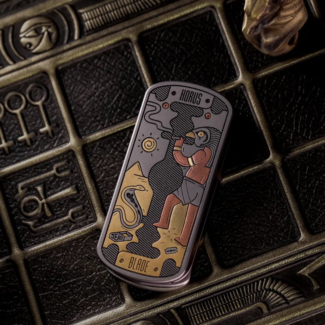 SEKI × OneBean Pharaoh's Persistence Mechanical Fidget Slider with Egyptian Artwork — product overview