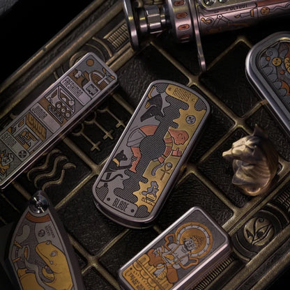 SEKI × OneBean Pharaoh's Persistence Mechanical Fidget Slider with Egyptian Artwork — source model overview 4; one selected configuration