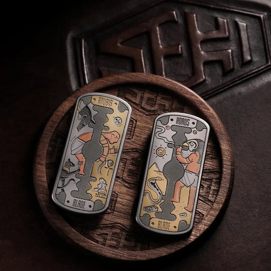SEKI × OneBean Pharaoh's Persistence Mechanical Fidget Slider with Egyptian Artwork — source model overview 1; one selected configuration