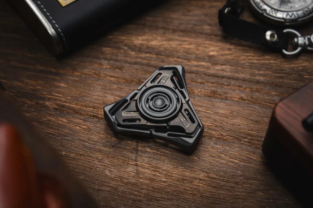 Zeus Project Hades Three-Arm Opening-Armor Fidget Spinner — Steel and Zirconium