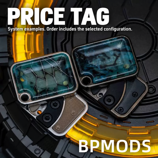 BPMods Price Tag Main-Body Assembly — Dense or Stepped — source model overview 1; one selected configuration