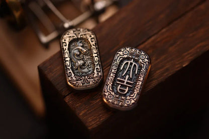 01EDC × EVEN Engraved Brass Replacement Outer Shell Set — Good Fortune — Brass