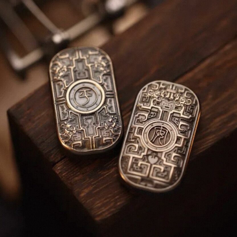 01EDC × EVEN Engraved Brass Replacement Outer Shell Set — Peace — Brass