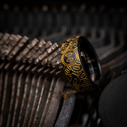 Paracord Bead – YEDC Pig Ring | Mokuti Damasteel Zirconium EDC Fidget Ring
