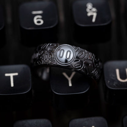 Paracord Bead – YEDC Pig Ring | Mokuti Damasteel Zirconium EDC Fidget Ring