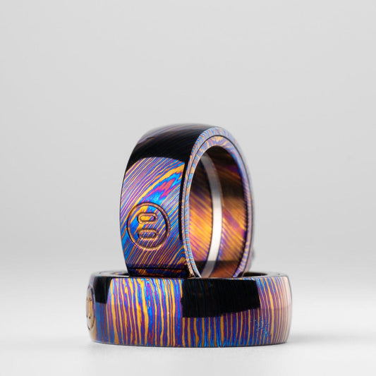 Paracord Bead – YEDC Pig Ring | Mokuti Damasteel Zirconium EDC Fidget Ring