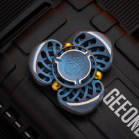 Titanium blue+ titanium gold beads