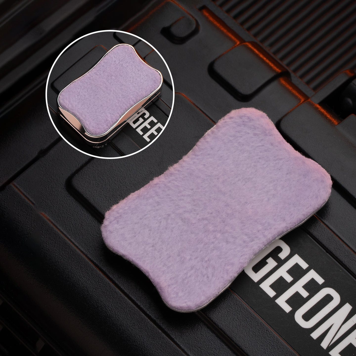 EDC Slider – Peacock Aura Sand | Stainless Steel Titanium Zirconium Sand Push Slider